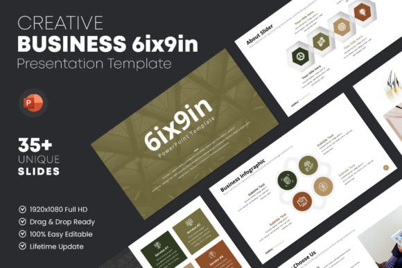 6ix9in | PowerPoint Template: Dynamic & Editable Design