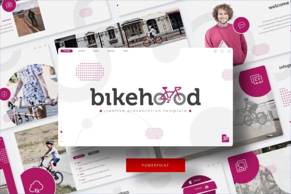 Bikehood Power Point Template: A Modern Design Asset