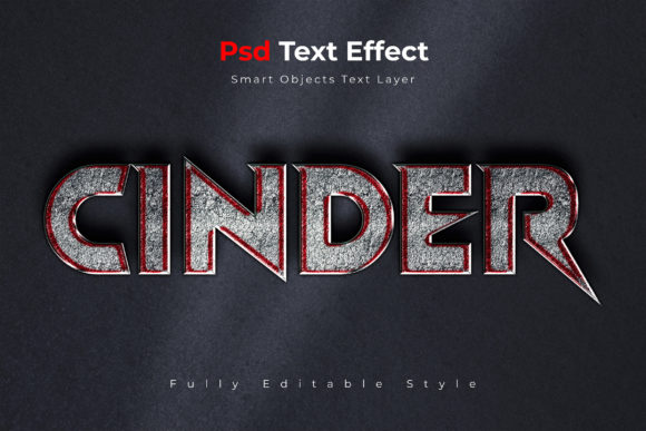 Cinder Text Styles Effect Mockup: Elevate Your Typography