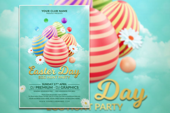 Easter Egg Hunt Party Poster Template