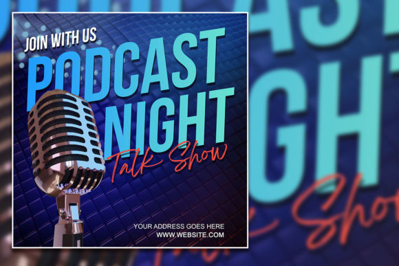 Elevate Your Podcast Night Social Media Post Template