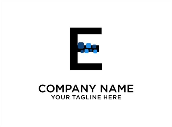 Letter E Digital Logo Design Template: A Modern Design Asset