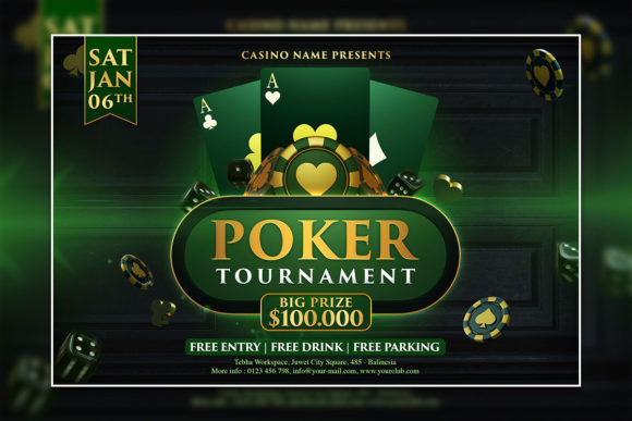 Moder Poker Tournament Poster Template: Design Your Event